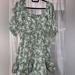 Floral Green Dress